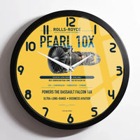 Thumbnail for PEARL 10X design on yellow framed wall clock