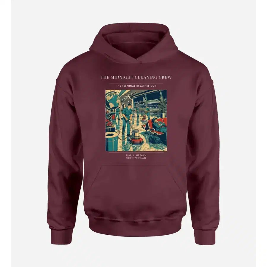 VINTAGE G4378 - The Midnight Cleaning Crew - Premium Hoodie design on darkred premium