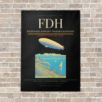 Thumbnail for Bodensee-Airport Friedrichshafen FDH vertical canvas print - no frame - black background