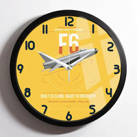 Thumbnail for English Electric Lightning F6 design on yellow framed wall clock