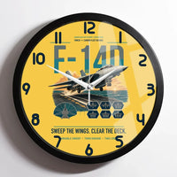 Thumbnail for F-14D Tomcat design on yellow framed wall clock