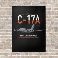 Thumbnail for C-17A Globemaster III vertical canvas print - no frame - black background