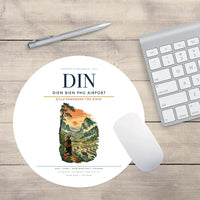 Thumbnail for Dien Bien Phu Airport (DIN) design on white round mouse pad
