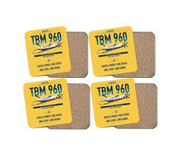 Thumbnail for Daher TBM 960 design on yellow 4 pieces set coaster