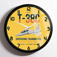 Thumbnail for T-38C Talon design on yellow framed wall clock