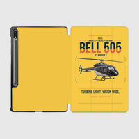 Thumbnail for Bell 505 Jet Ranger X design on yellow samsung tablet tablet case