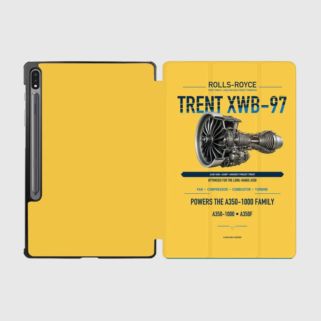 TRENT XWB-97 design on yellow samsung tablet tablet case