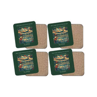 Thumbnail for The Paddy Reflection Roads - Designed Coasters design on dark green 4-pieces-set