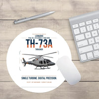 Thumbnail for Leonardo TH-73A Thrasher design on white round mouse pad