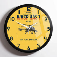Thumbnail for Westland Wasp HAS1 design on yellow framed wall clock