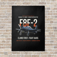 Thumbnail for F8F-2 Bearcat Climb First Fight Hard vertical canvas print - no frame - black background