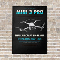 Thumbnail for DJI Mini 3 Pro vertical canvas print - no frame - black background