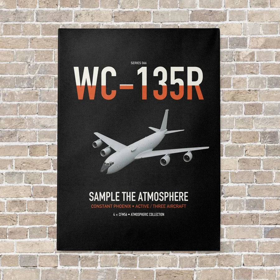 WC-135R Constant Phoenix vertical canvas print - no frame - black background