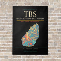 Thumbnail for Tbilisi International Airport TBS vertical canvas print - no frame - black background