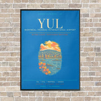 Thumbnail for MontrealTrudeau International Airport YUL - Canvas Framed - Turquoise