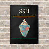Thumbnail for Sharm El Sheikh International Airport SSH vertical canvas print - no frame - black background