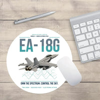 Thumbnail for EA-18G Growler design on white round mouse pad