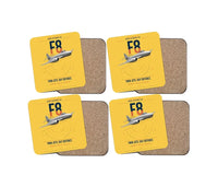 Thumbnail for Gloster Meteor F8 design on yellow 4 pieces set coaster