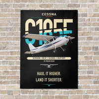 Thumbnail for Cessna A185F Skywagon vertical canvas print - no frame - black background