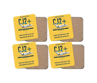 Thumbnail for Cessna Citation CJ2+ design on yellow 4 pieces set coaster