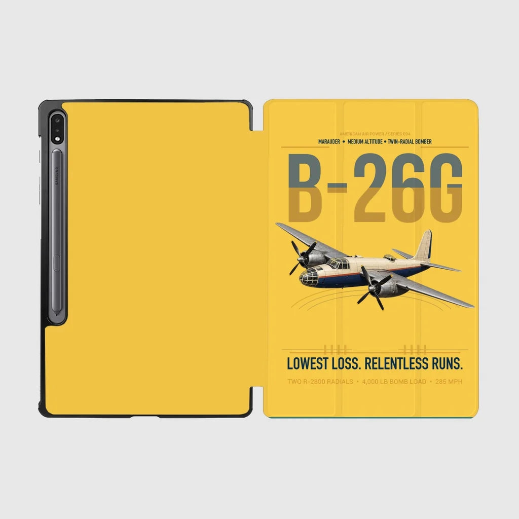 B-26G Marauder design on yellow samsung tablet tablet case