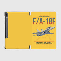Thumbnail for F-A-18F Super Hornet design on yellow samsung tablet tablet case