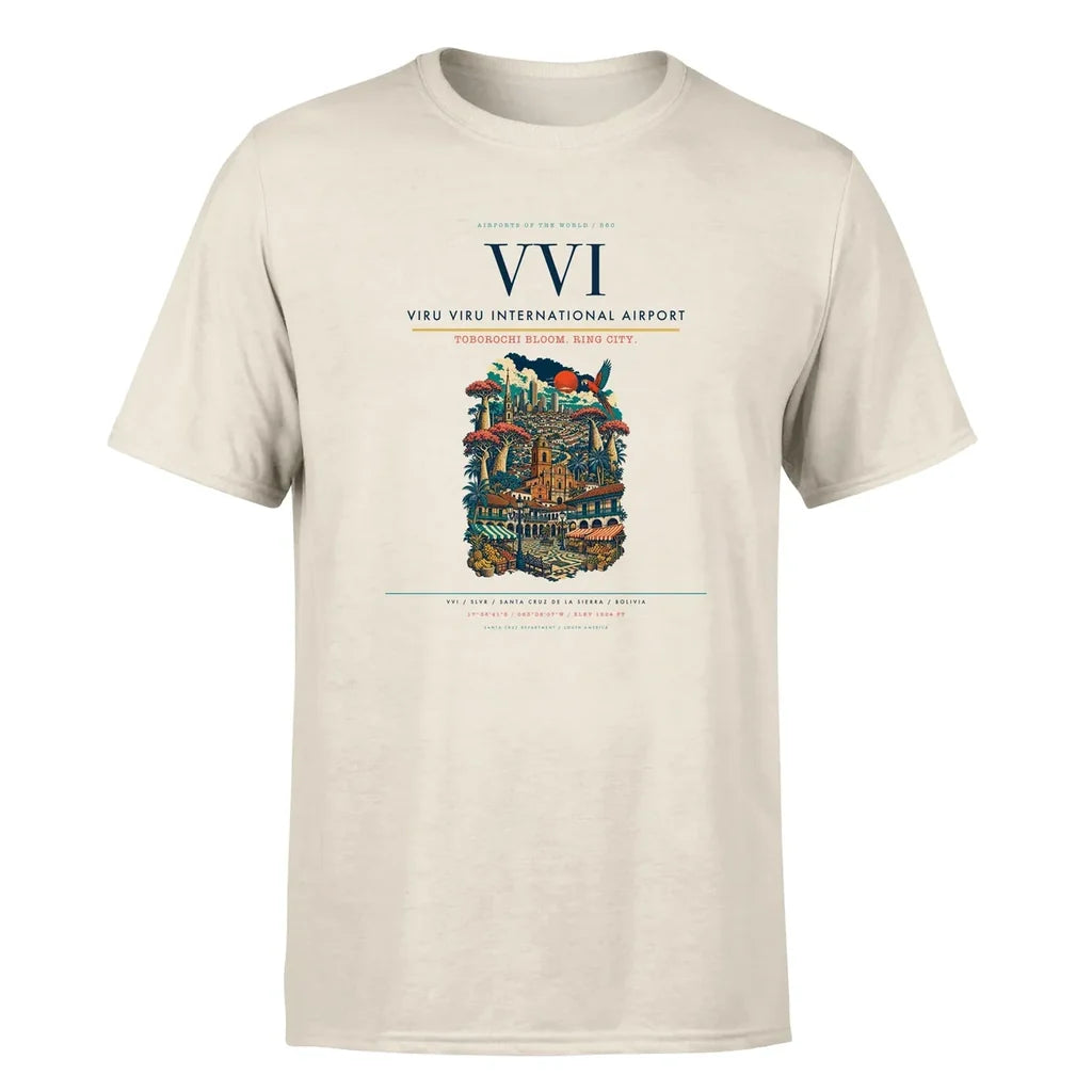 Santa Cruz de la Sierra Airport (VVI) Premium T-Shirt Beige