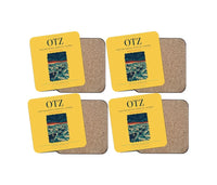 Thumbnail for Ralph Wien Memorial Airport (OTZ) design on yellow 4 pieces set coaster