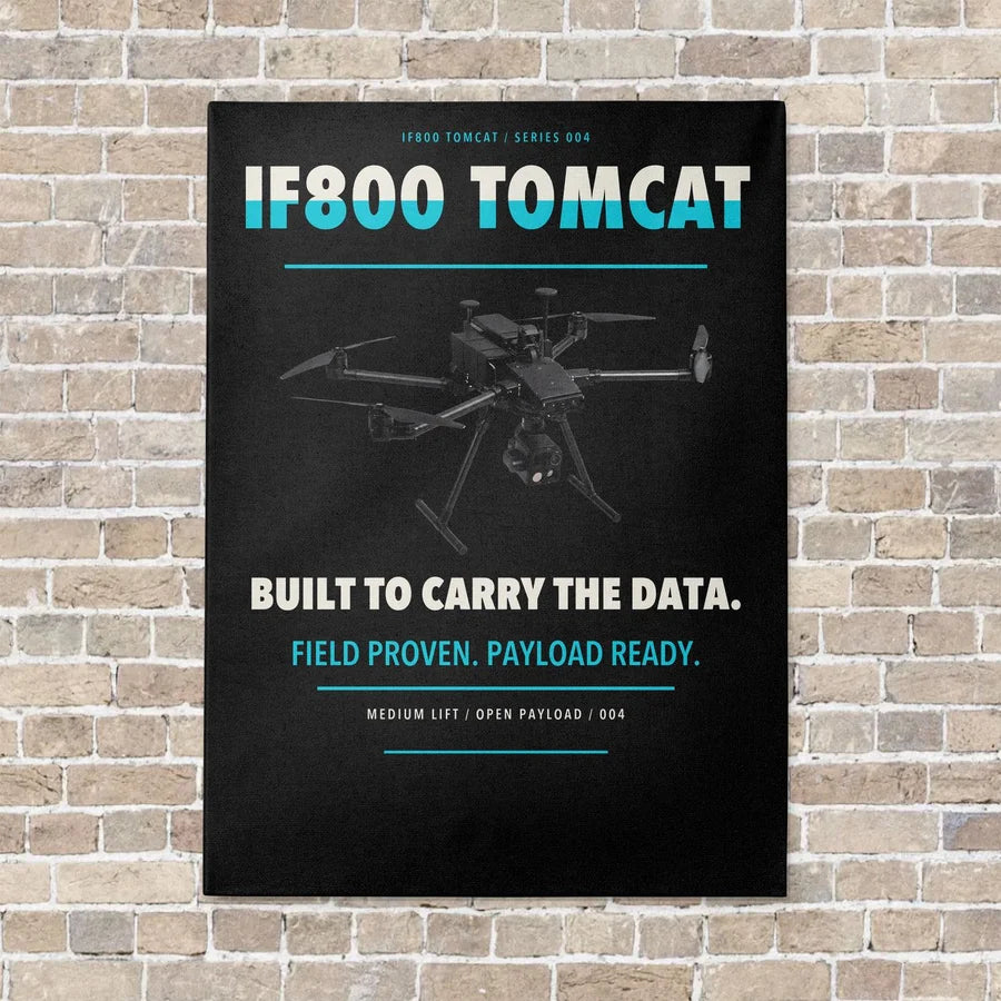 Inspired Flight IF800 Tomcat vertical canvas print - no frame - black background