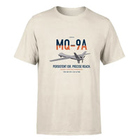 Thumbnail for MQ-9A Reaper design on beige double-side t-shirt, single-side print