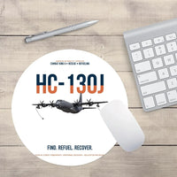 Thumbnail for HC-130J COMBAT KING II design on white round mouse pad