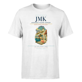 Single-Side Printing — Mykonos Island Airport (JMK) Double-Side T-Shirt