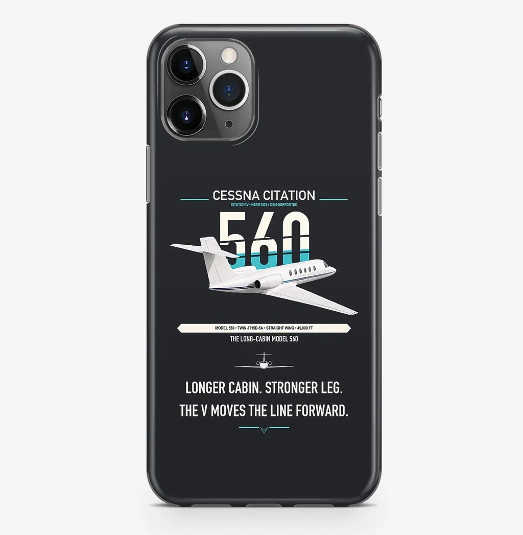 Cessna Citation 560 - Citation V design on black magsafe iphone case, for iPhone Pro Max