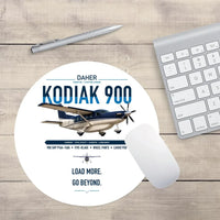 Thumbnail for Daher Kodiak 900 design on white round mouse pad