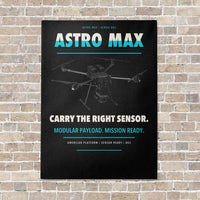 Thumbnail for Freefly Astro Max vertical canvas print - no frame - black background