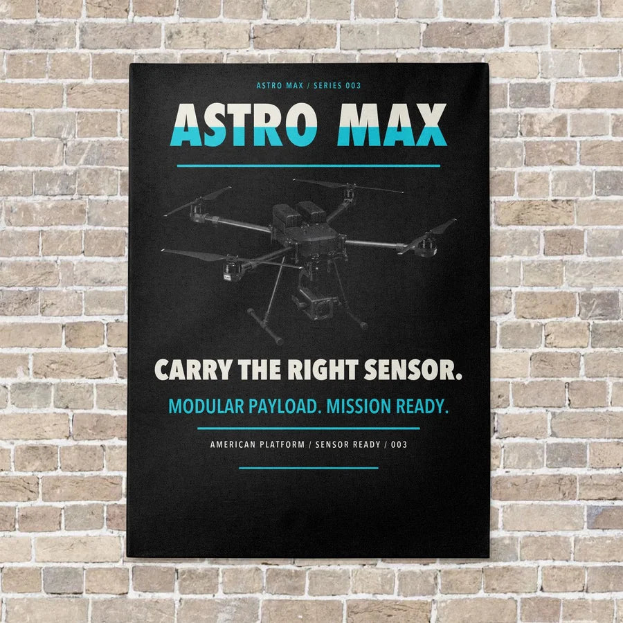 Freefly Astro Max vertical canvas print - no frame - black background