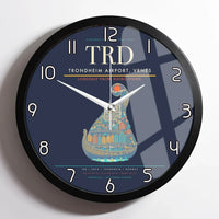 Thumbnail for Trondheim Airport Vrnes TRD Wall-Clock Framed - Navy Blue