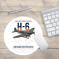 Thumbnail for Heinkel He 111H-6 design on white round mouse pad