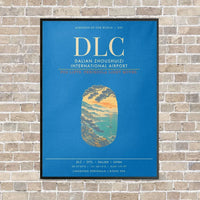 Thumbnail for Dalian Zhoushuizi International Airport DLC - Canvas Framed - Turquoise