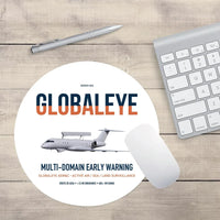 Thumbnail for Saab GlobalEye design on white round mouse pad
