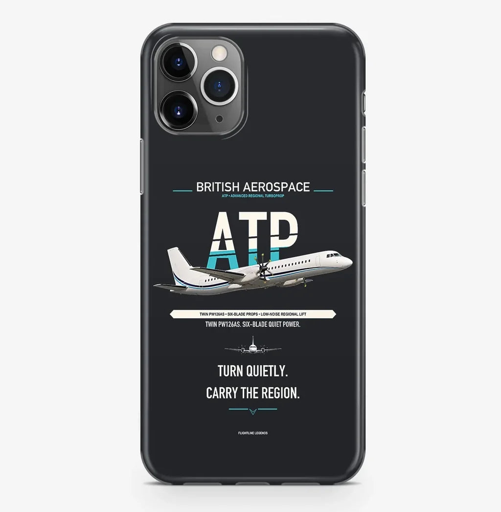 British Aerospace ATP Case ProMax design on black iphone case promax