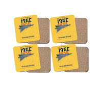 Thumbnail for Saab J 35F Draken design on yellow 4 pieces set coaster
