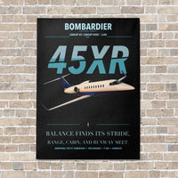 Thumbnail for Bombardier Learjet 45XR vertical canvas print - no frame - black background