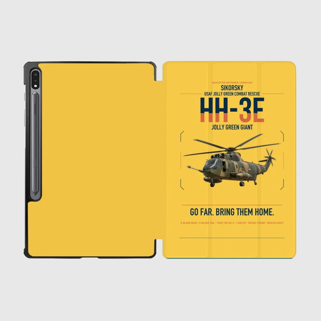 Sikorsky HH-3E Jolly Green Giant design on yellow samsung tablet tablet case