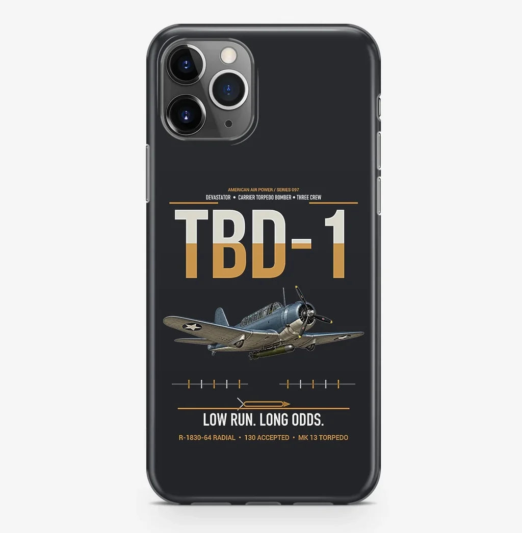 TBD-1 Devastator design on black magsafe iphone case, for iPhone Pro Max