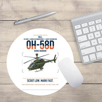Thumbnail for Bell OH-58D Kiowa Warrior design on white round mouse pad
