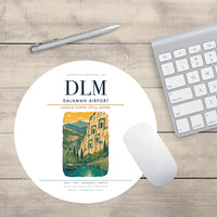 Thumbnail for Dalaman Airport (DLM) design on white round mouse pad