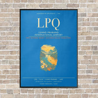 Thumbnail for Luang Prabang International Airport LPQ - Canvas Framed - Turquoise