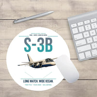 Thumbnail for S-3B Viking design on white round mouse pad