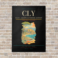 Thumbnail for Calvi - Sainte-Catherine Airport CLY vertical canvas print - no frame - black background